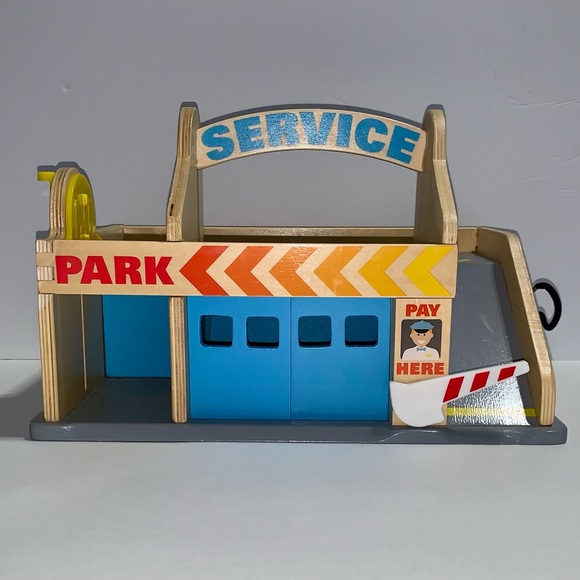 Melissa & Doug Service Station Parking Garage - Picture 1 of 7